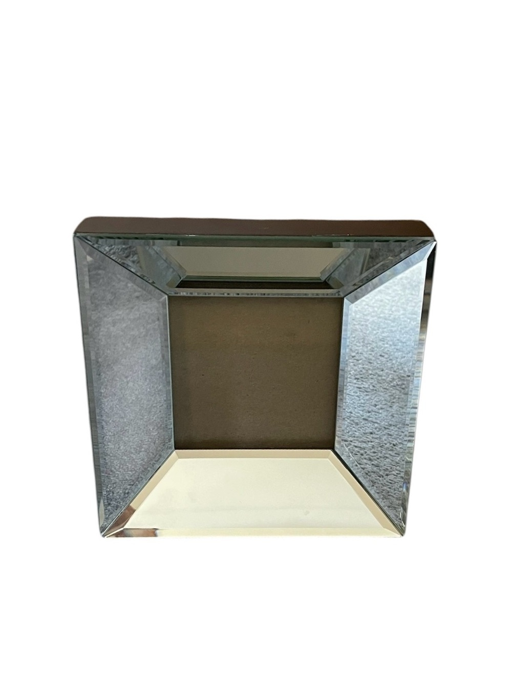 Contemporary Mirrored Square Picture Frame - Silver